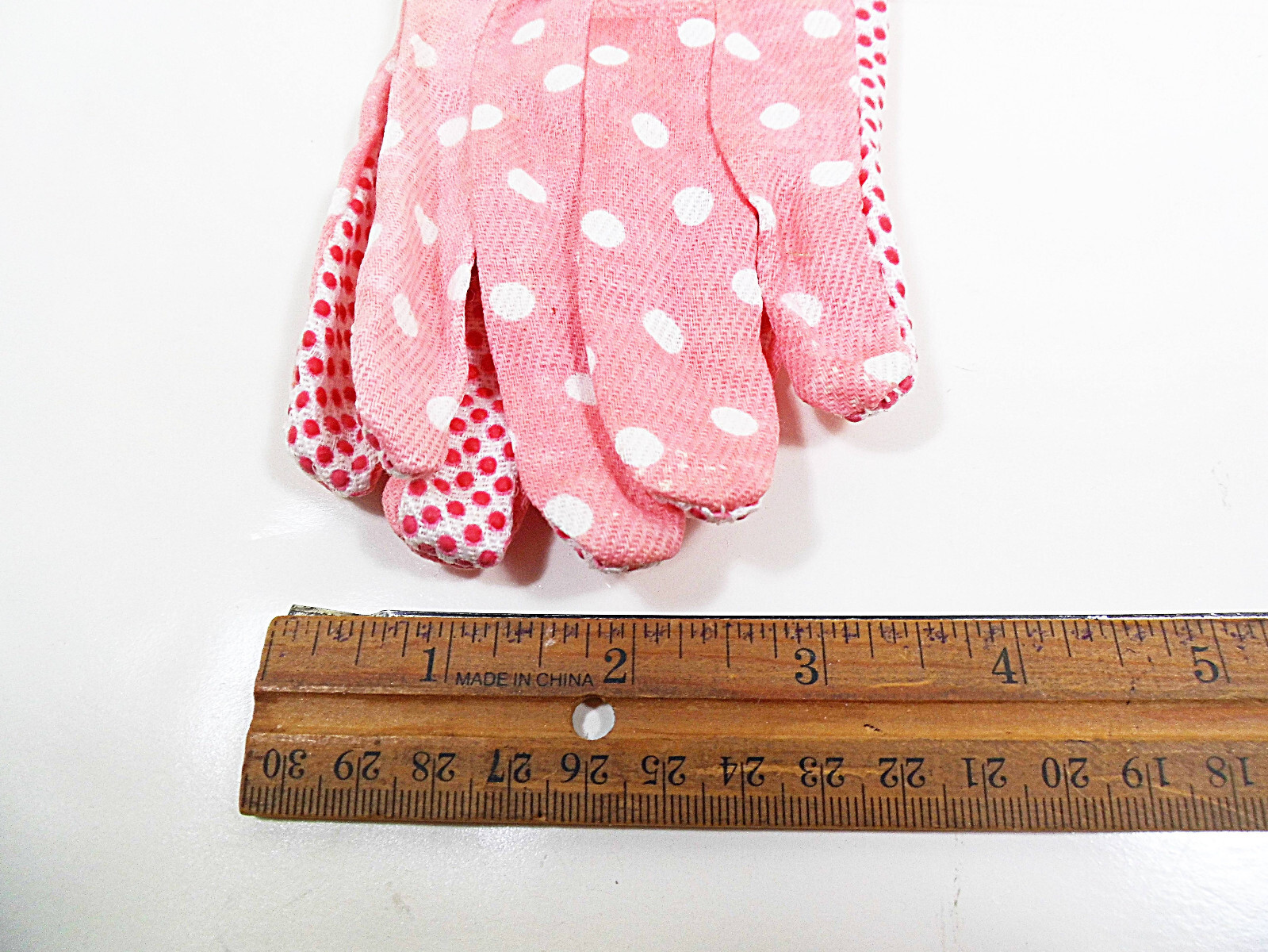 Garden Gloves w Grip Dots L SM XS Gardening Gauntlet Glove Cotton 1 Pr. Cleanup