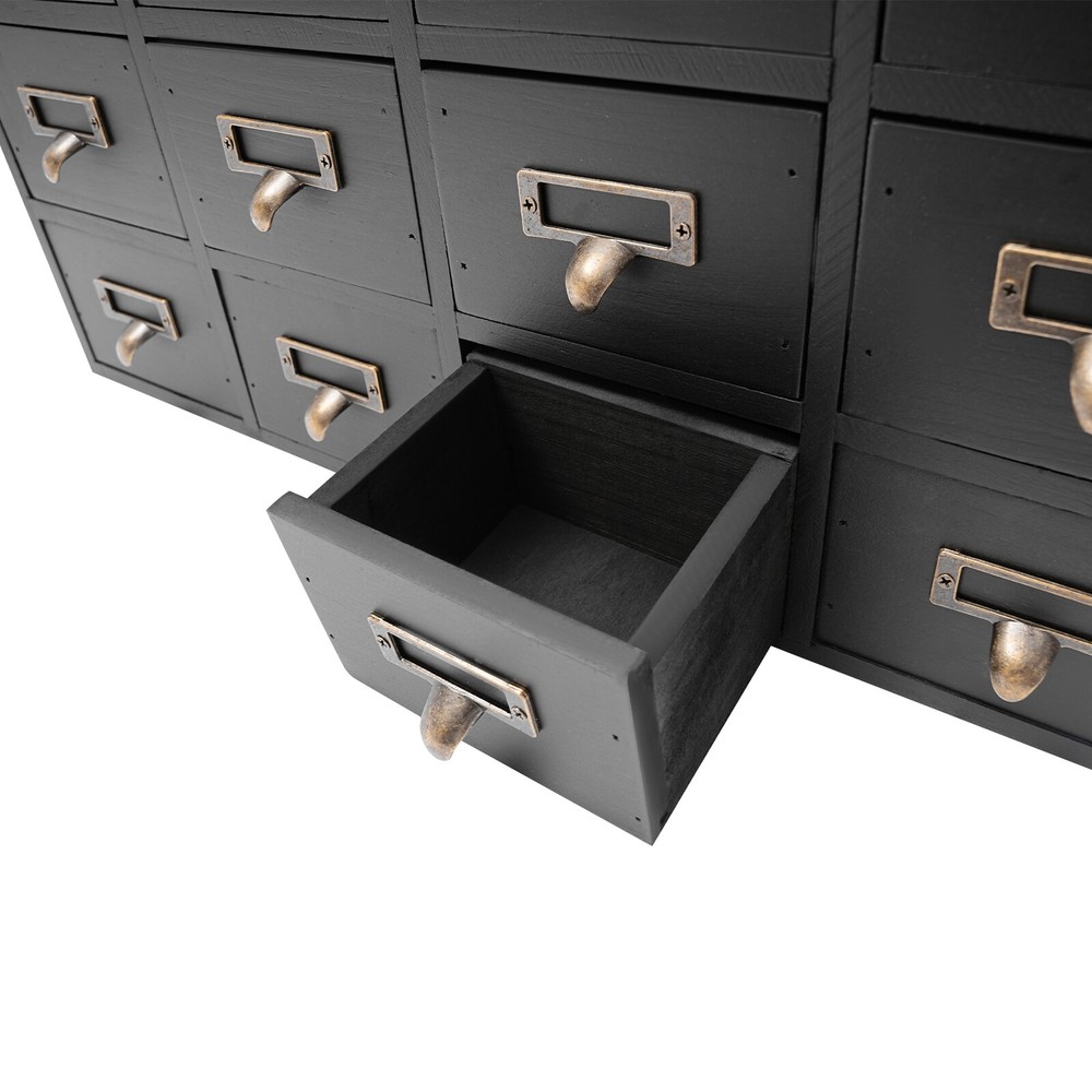Rustic 16-Drawer Storage Cabinet for Home Organization and Essentials