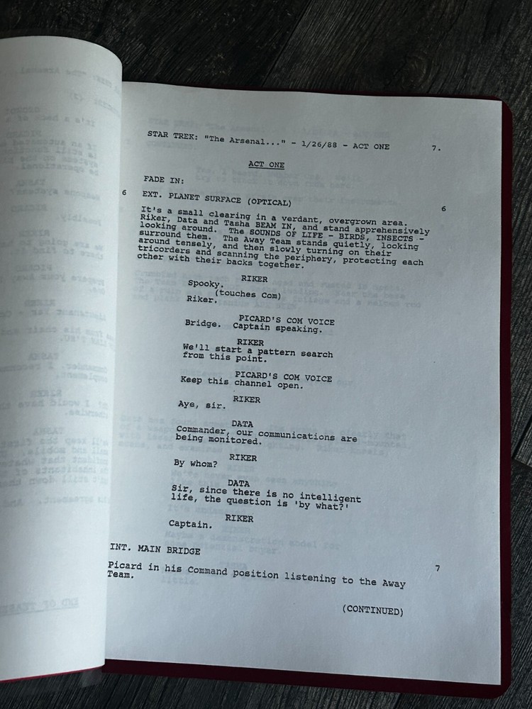 STAR TREK Script The Next Generation Arsenal Of Freedom 3rd Revision Final Draft