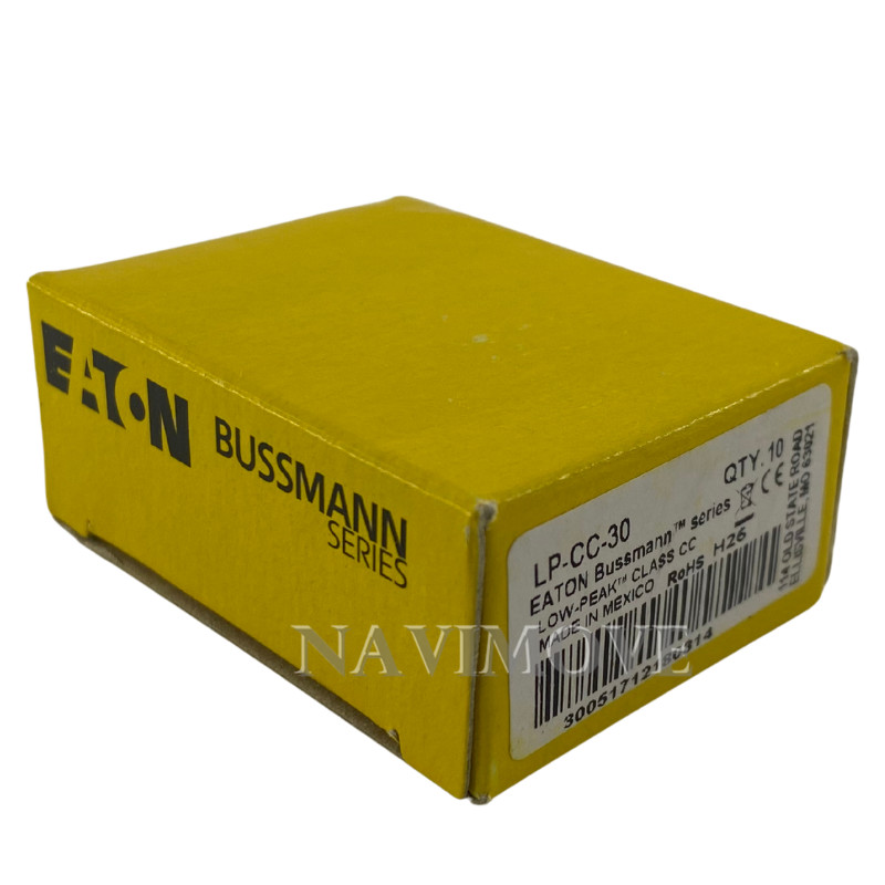 Lot of 10 New BUSSMANN LP-CC-30 LPCC30 30A 600V Low Peak Time-Delay Fuse USA