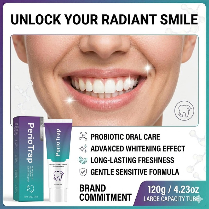 PerioTrap Mint Flavor Gum Toothpaste Cleaning Toothpaste Sensitive Teeth 120g US