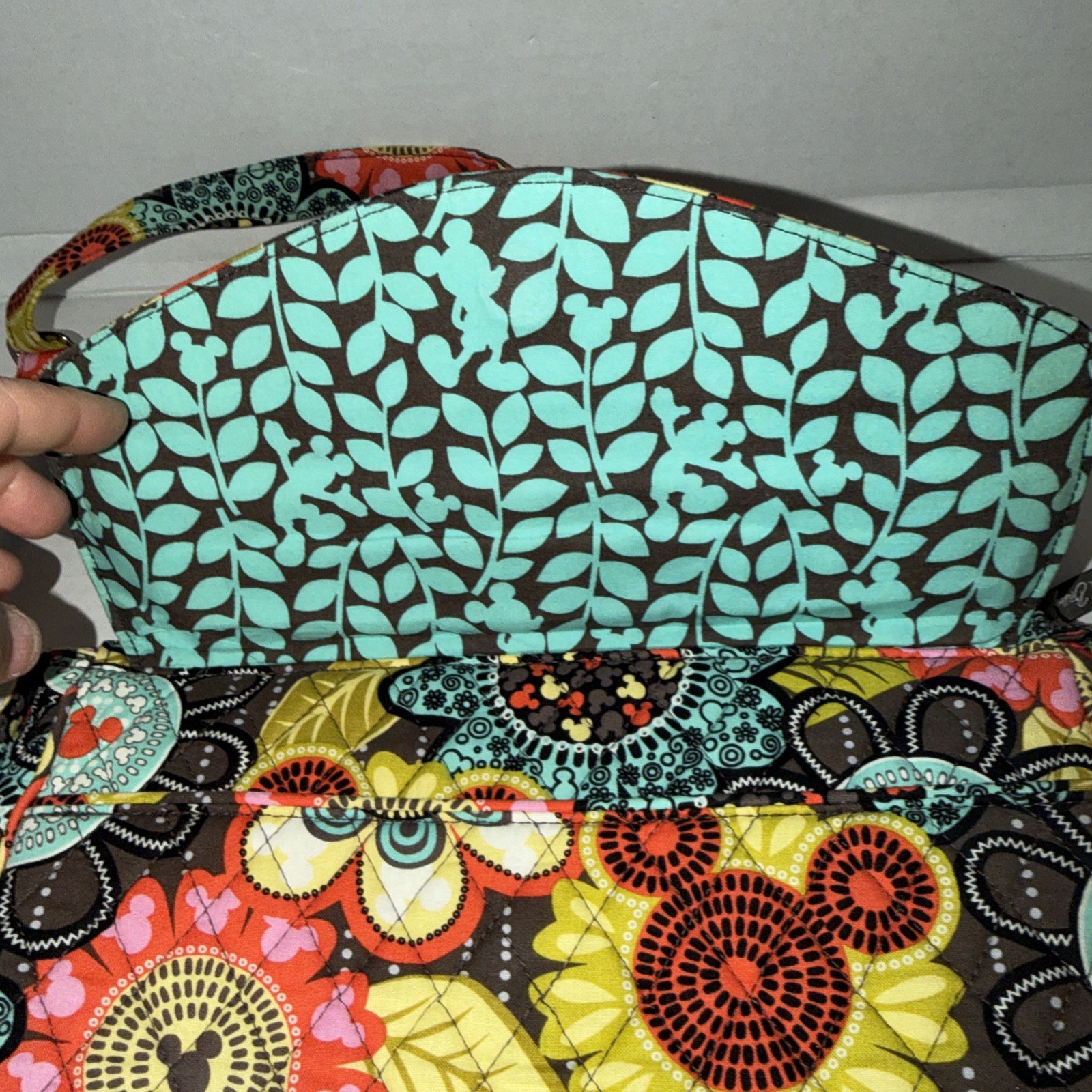 Vera Bradley Disney Parks Mickey's Perfect Petals Tablet Hipster Bag