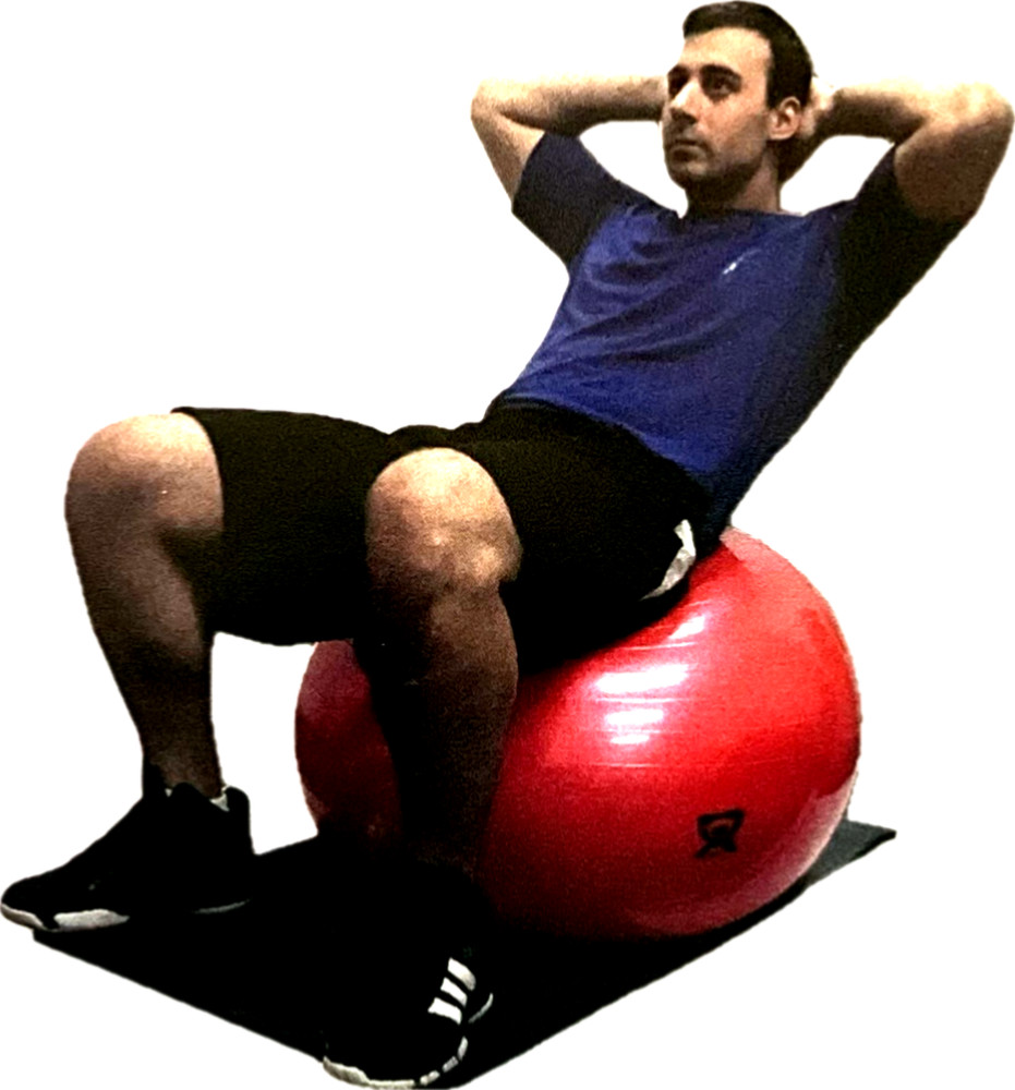 New! CanDo Inflatable Exercise Ball - Red - 38” (95 cm)