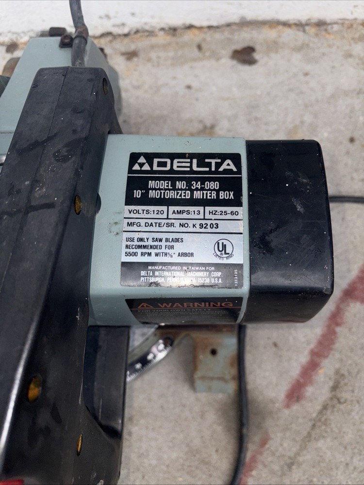 Delta 10" Compound Miter Saw/FULLY TESTED-RUNS STRONG/