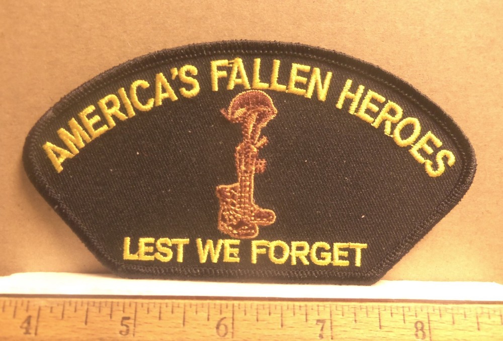America's Fallen Heroes - Lest We Forget Embroidered Patch