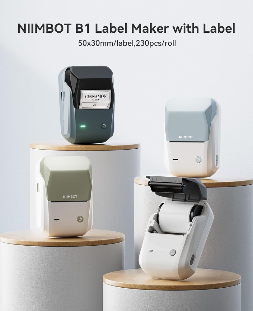 Bluetooth Thermal Label Printer Machine iOS Android USB Maker Tape Office Home