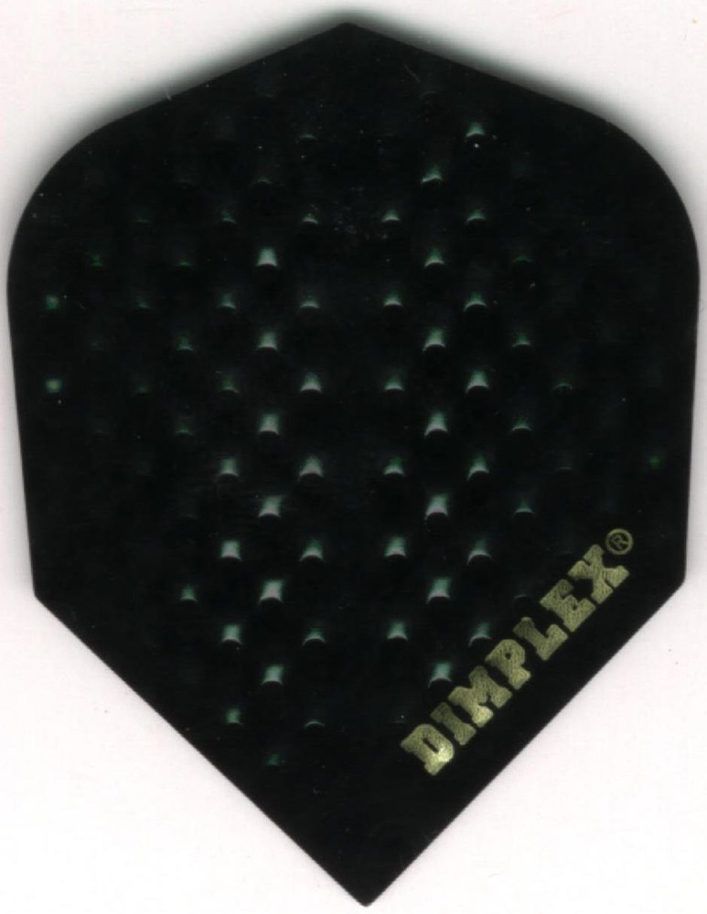 All Black Dimplex Dart Flights: 3 per set