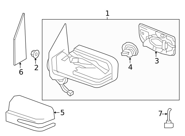 Genuine Nissan Mirror Cover 96373-EZ00A