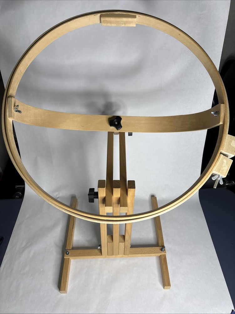 Embroidery hoop floor stand.