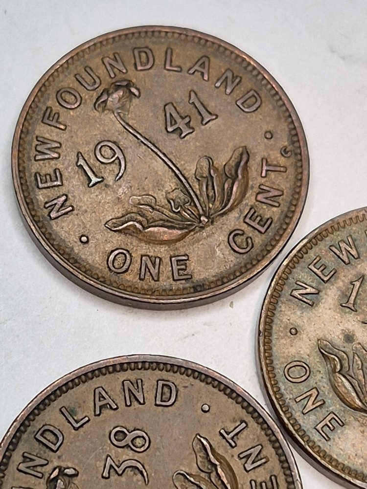 Newfoundland 1 cent, 1938, 1941 x 2, 1944 - 6066