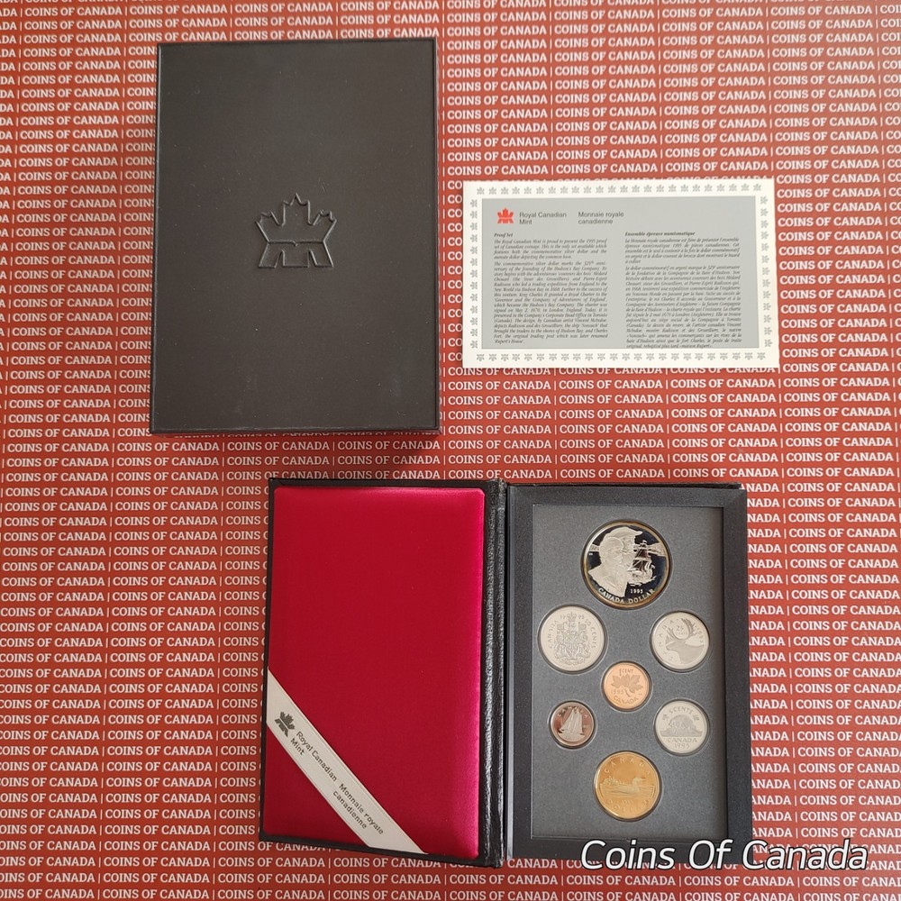 1995 Canada Proof Set -Special Edition Hudson's Bay Silver Dollar #coinsofcanada