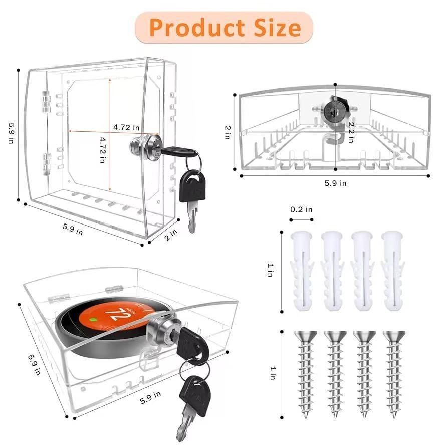 Lockable Transparent Guard Box for Energy Efficient Temperature Control