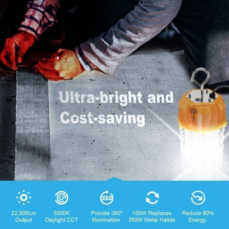 150W LED Temporary Work ETL Cert 22500LM 5000K for Construction Site