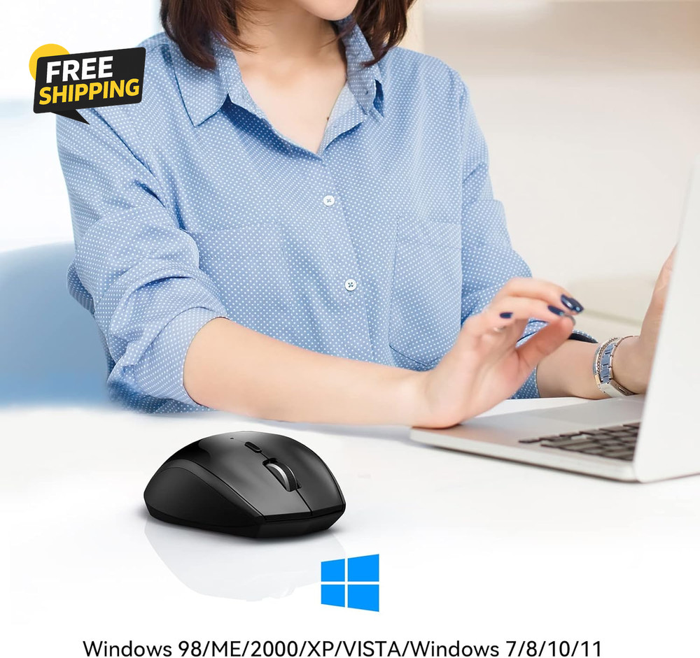 Bluetooth Mouse, 4800 DPI Wireless Mouse, 2-Year Battery 6 Adjustable DPI