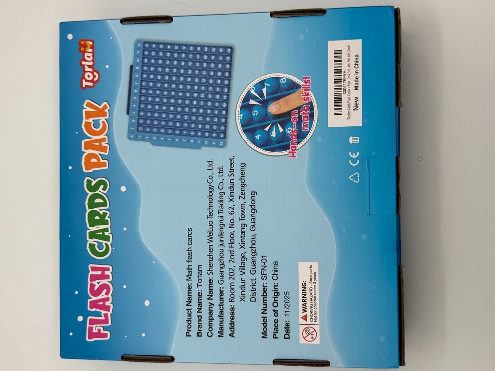 Multi-Math Flash Cards Pack w/ Math Board Addition Subtraction Multiplication Di