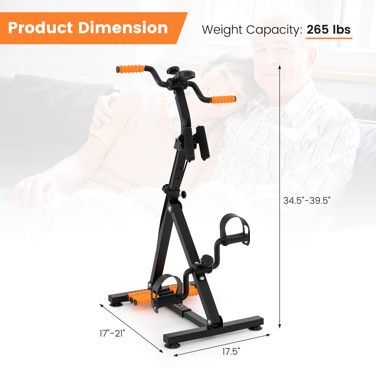 Adjustable LCD Pedal Exercise Bike W/Massage Total Body Fitness Rehab Equipment