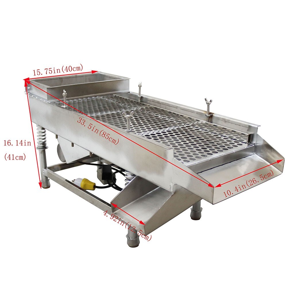 Easy Operation 15mmSieve Electric Linear Vibrating Screen One Layer JG30-75 110V