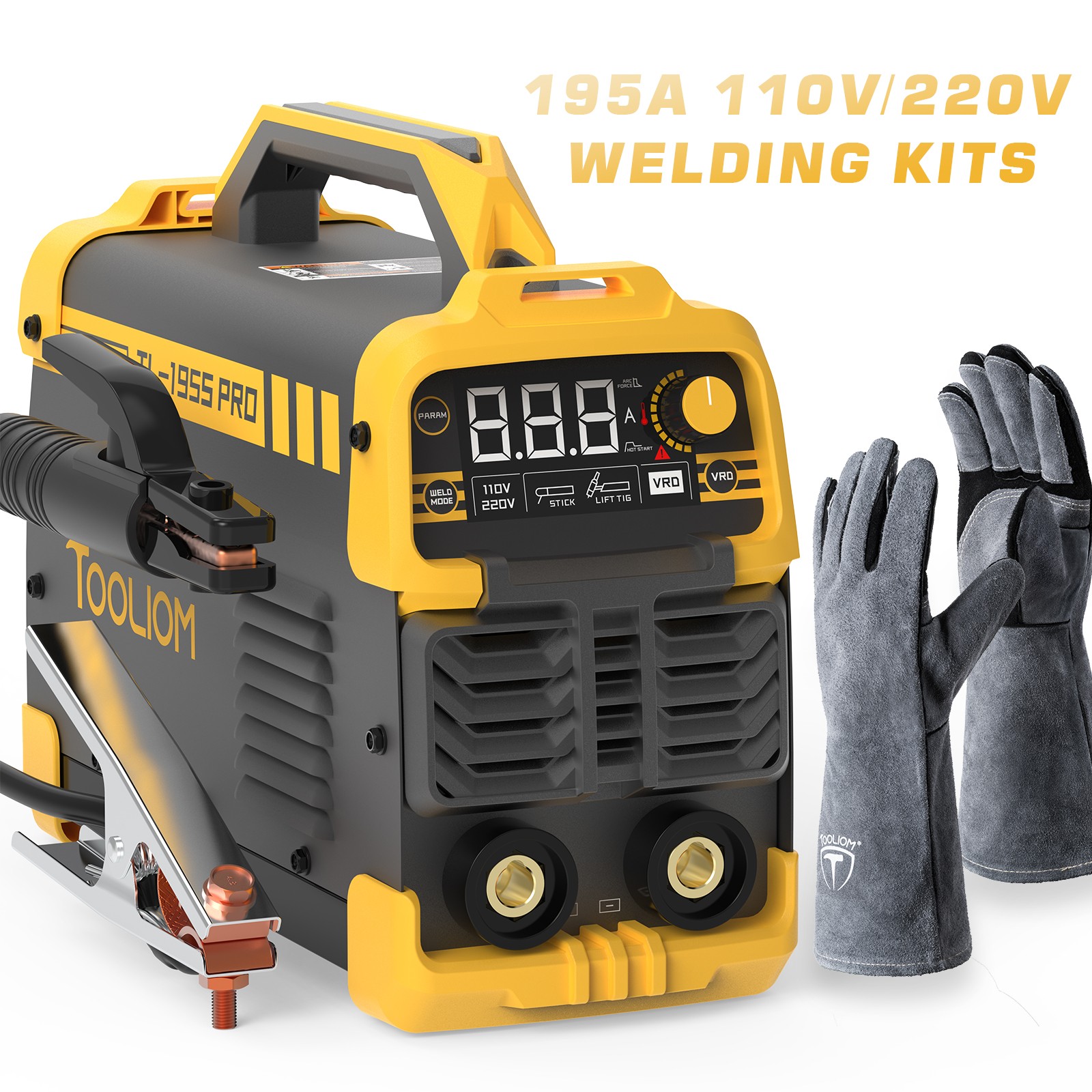 195A Stick Welder Kits 110/220V Dual Voltage  Plus a Free Pair Of Welding Gloves