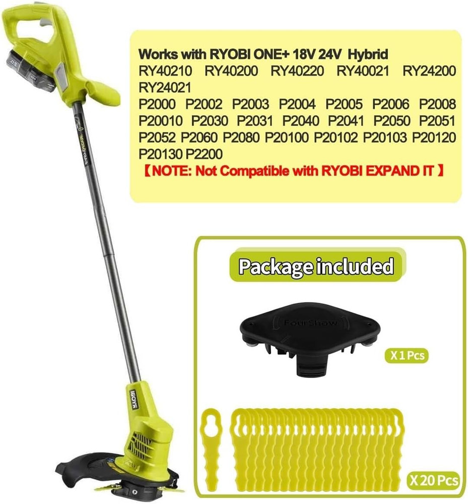 【Quickload】 Bladed Trimmer Head Compatible with Ryobi String Trimmer 18V 24V Hyb