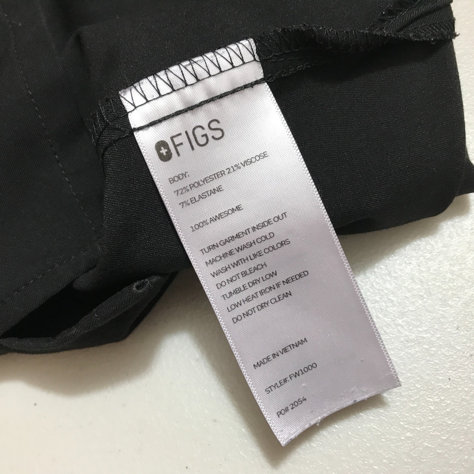 FIGS Catarina One-Pocket Scrub Top & Zamora Jogger Pants Set Black Size SP