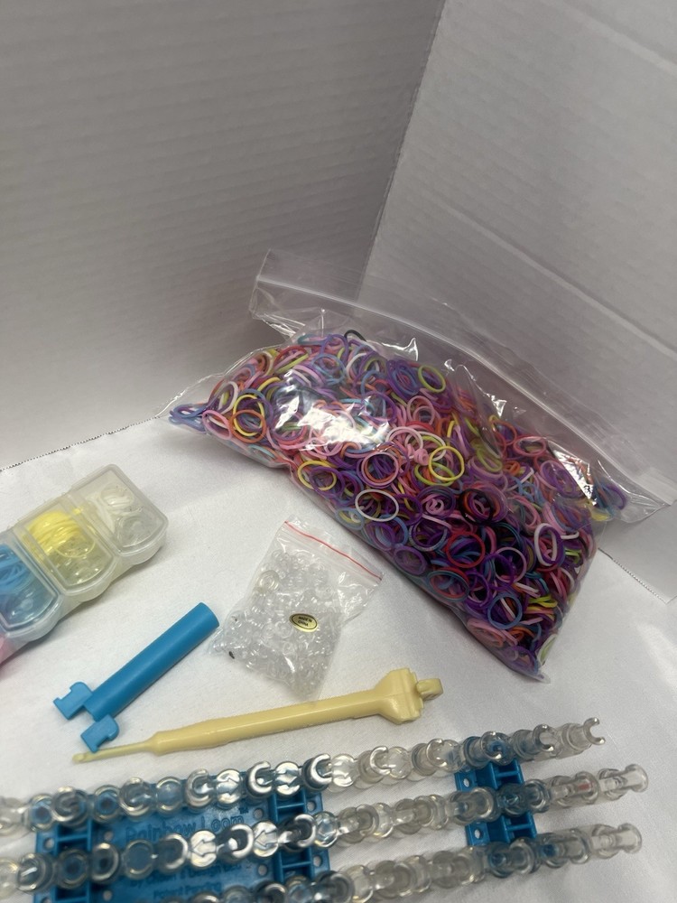 Rainbow Loom Set with Extra Loom Bands Clips and Directions