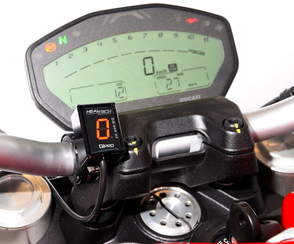 Healtech Gear Position Indicator for Ducati Scrambler 400 2016 2017 RED