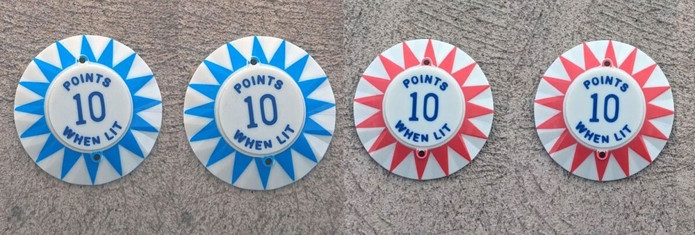 Williams Jolly Roger  Pinball Machine POP BUMPER CAP SET