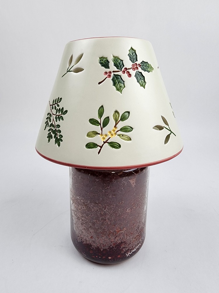 PAC Large Jar Candle Shade Topper Winter Foliage Theme