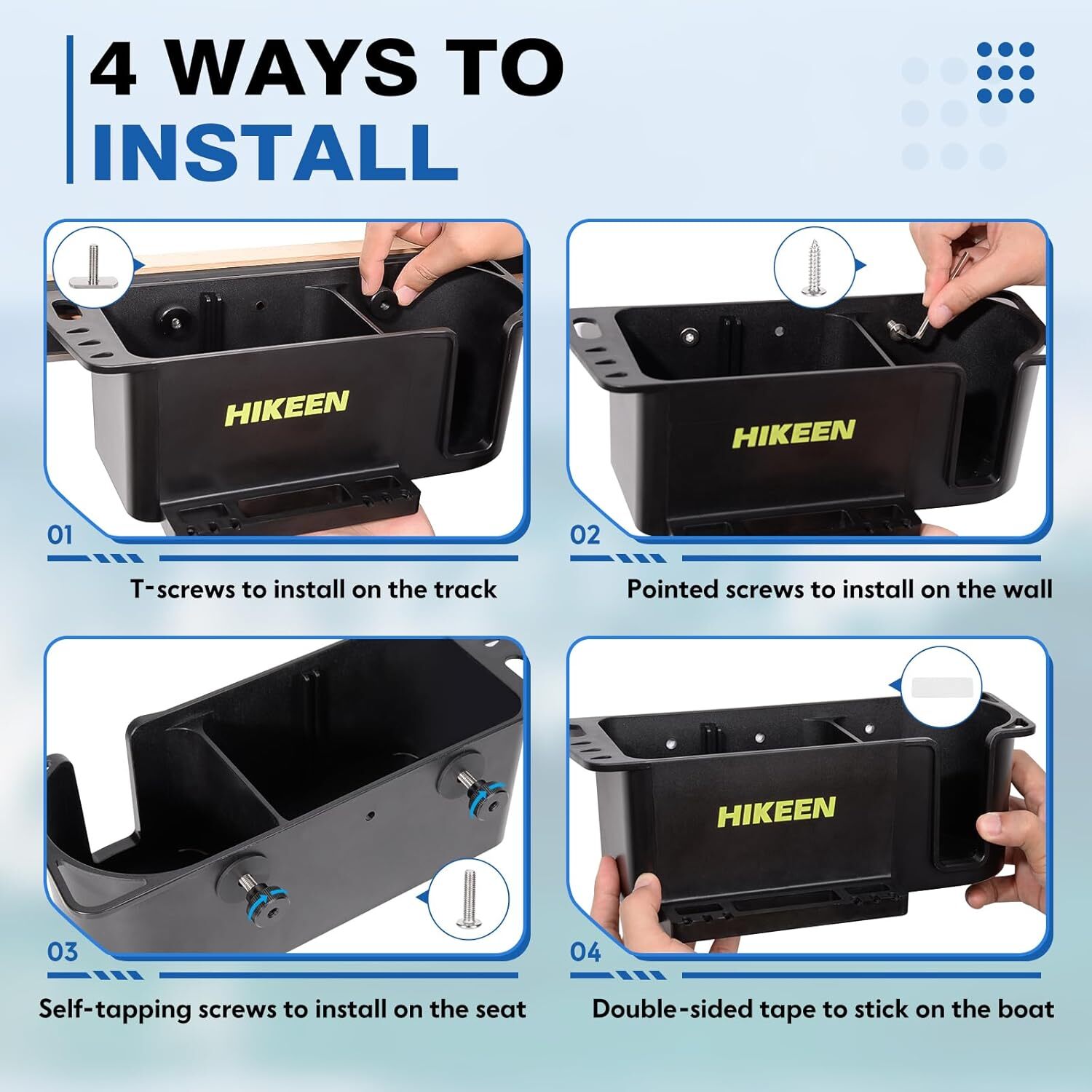 Boat Caddy Organizer, Multifunctional Boat Cup Holder Boat Storage Organizer