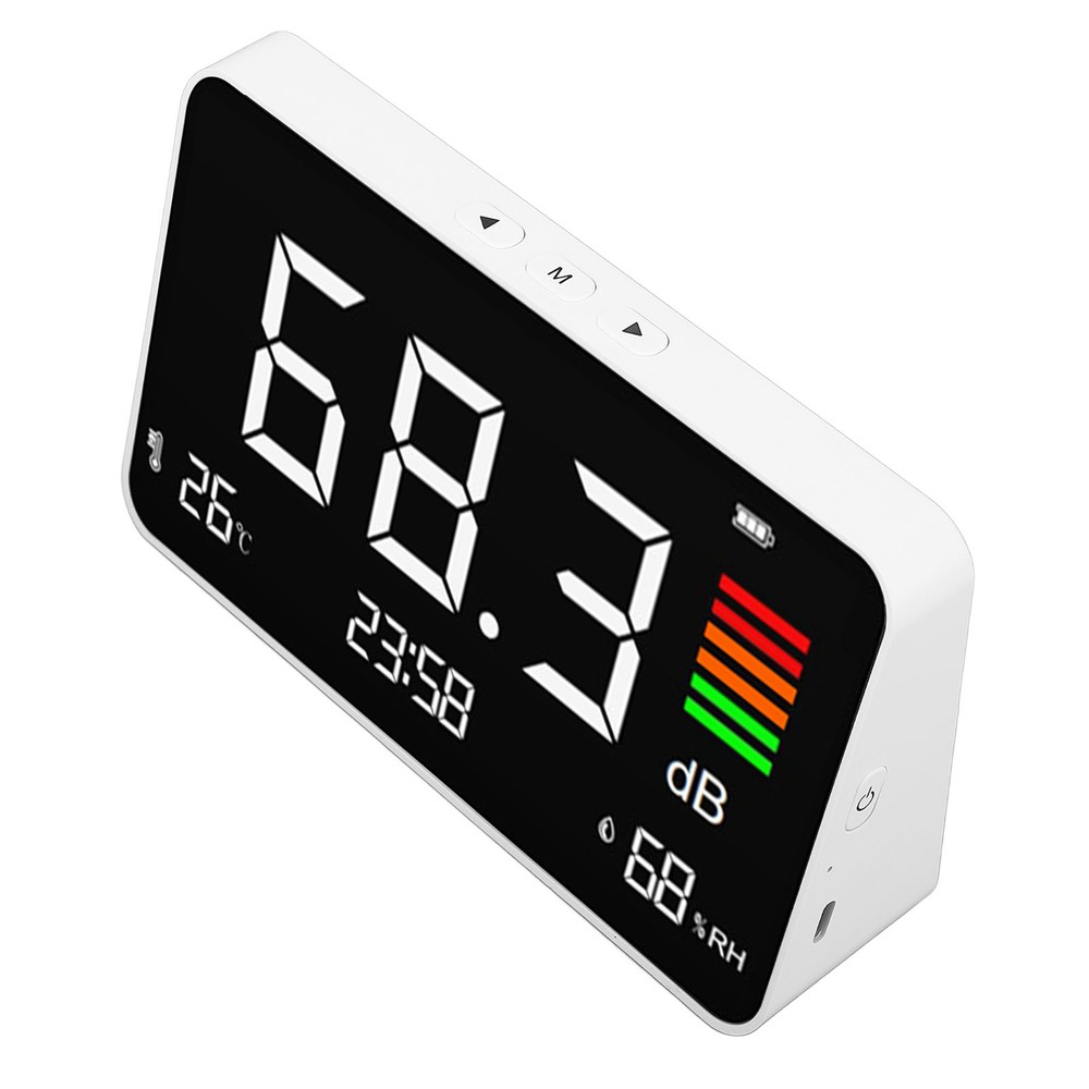 Decibel Meter Desktop Sound Level Meter 30-130dBA With Temp Humidity Detection❤