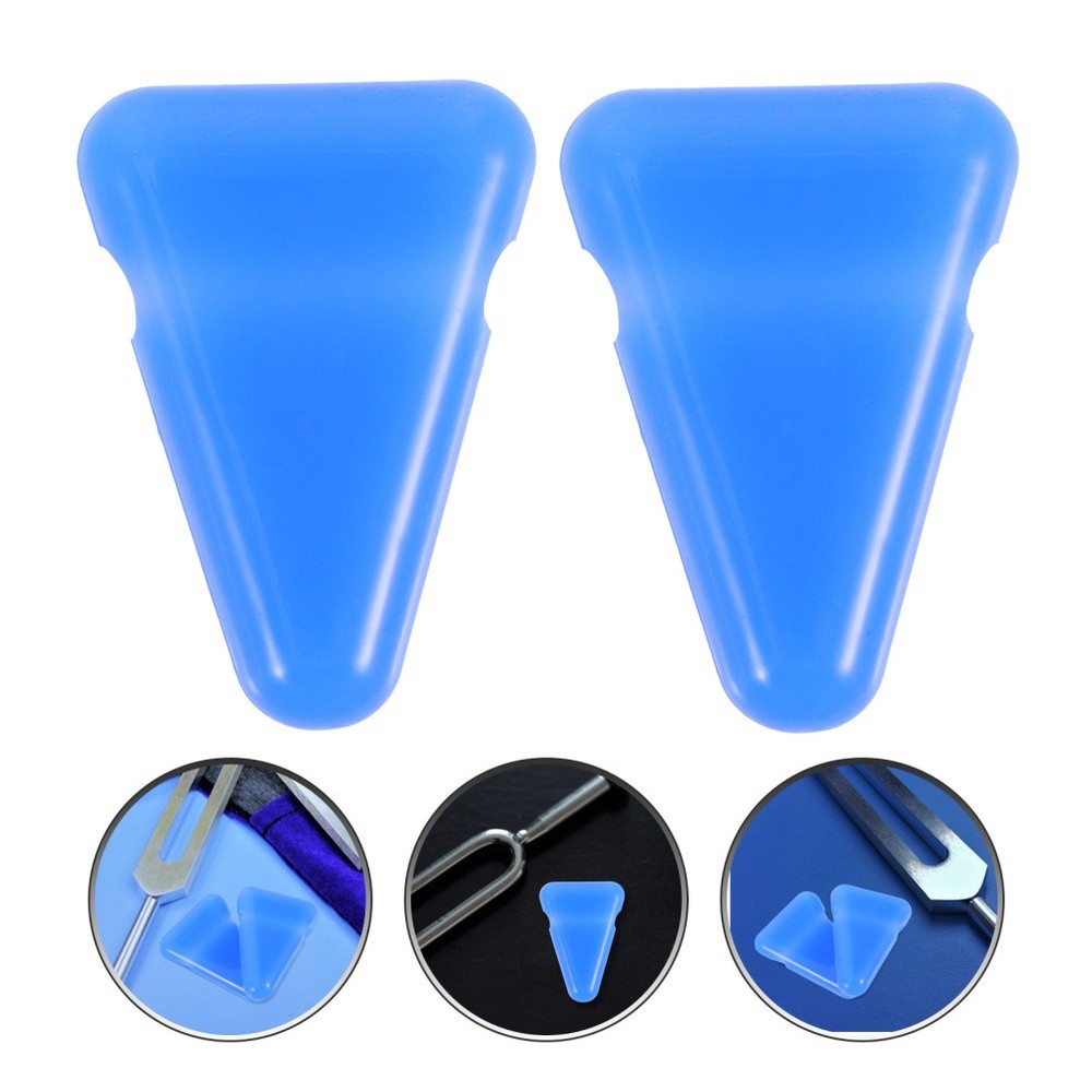 2 Pcs Fork Holder Block Tuning Stabilizer Forks Triangle Silicone Fixing