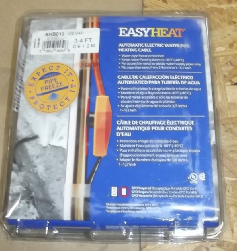 EasyHeat AHB013 Automatic Electric Water Pipe Heating Cable, 3-4 ft.  T137