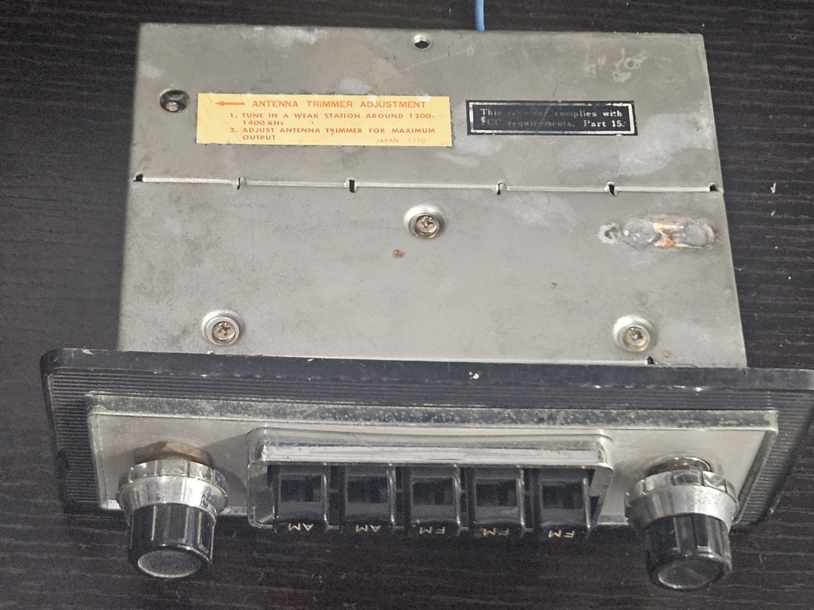 Vintage Boman Astrosonix 350-FM Car Radio AM/FM 12V Shaft Style Made in Japan