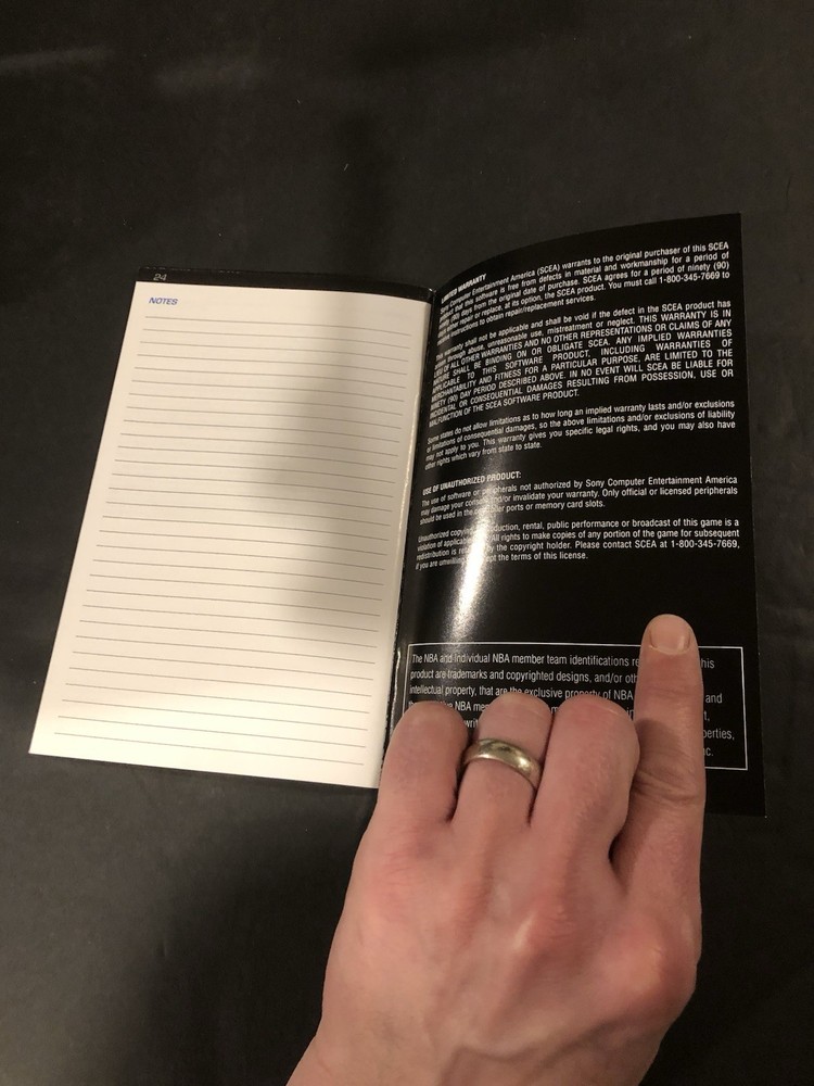 nba 08 ps2 Manual Only