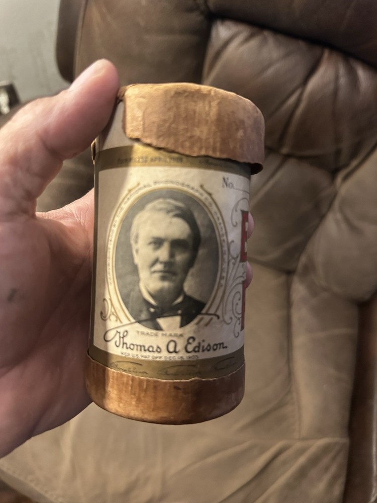 Edison 1904 EMPTY Cylinder record Tube.