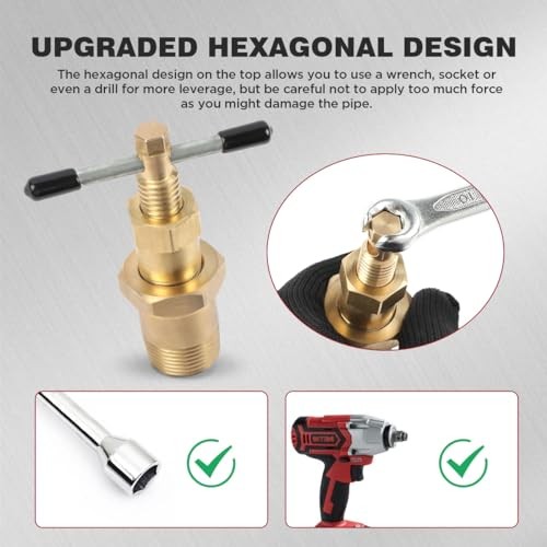 Compression Sleeve Puller Tool, Upgraded Hexagonal Head Design, Ferrule