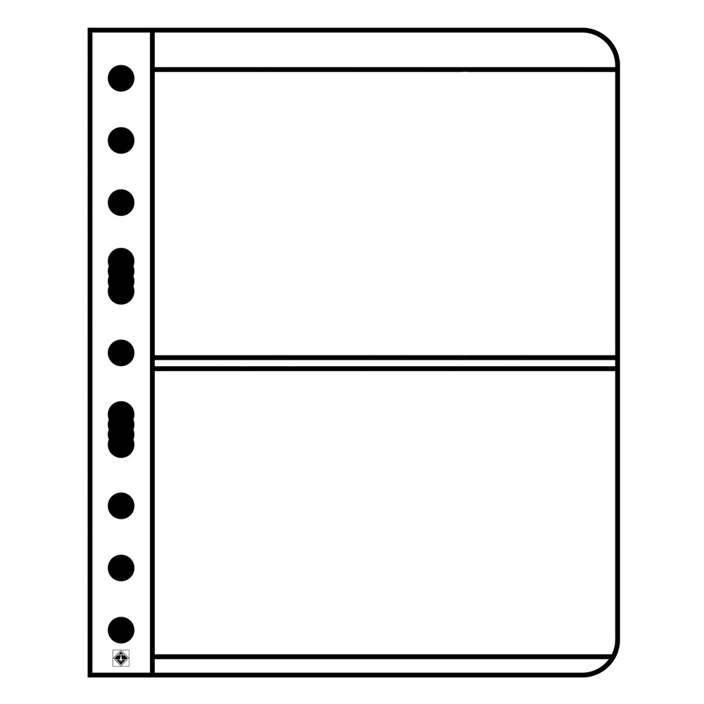 LIGHTHOUSE VARIO Stamp Pages for Stamp Albums, Clear 9Hole Binder Pages with ...