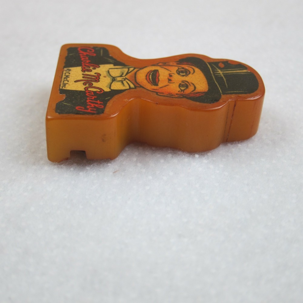 Vintage 1930s-40s Charlie McCarthy Figural Bakelite Pencil Sharpener