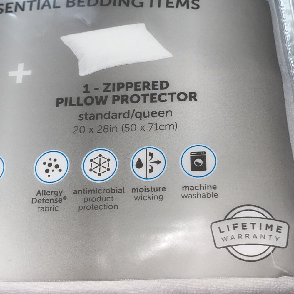 T/XL 2pc Perfect Protection Cool & Clean Bedding Kit Allerease NEW