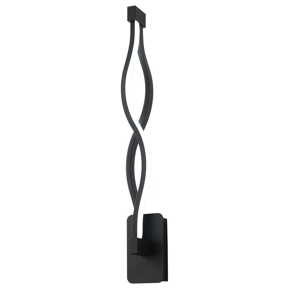 Modern 16W LED Wall-mounted Light Lamp Dimmable Black+Clear Wall Sconce Lighting
