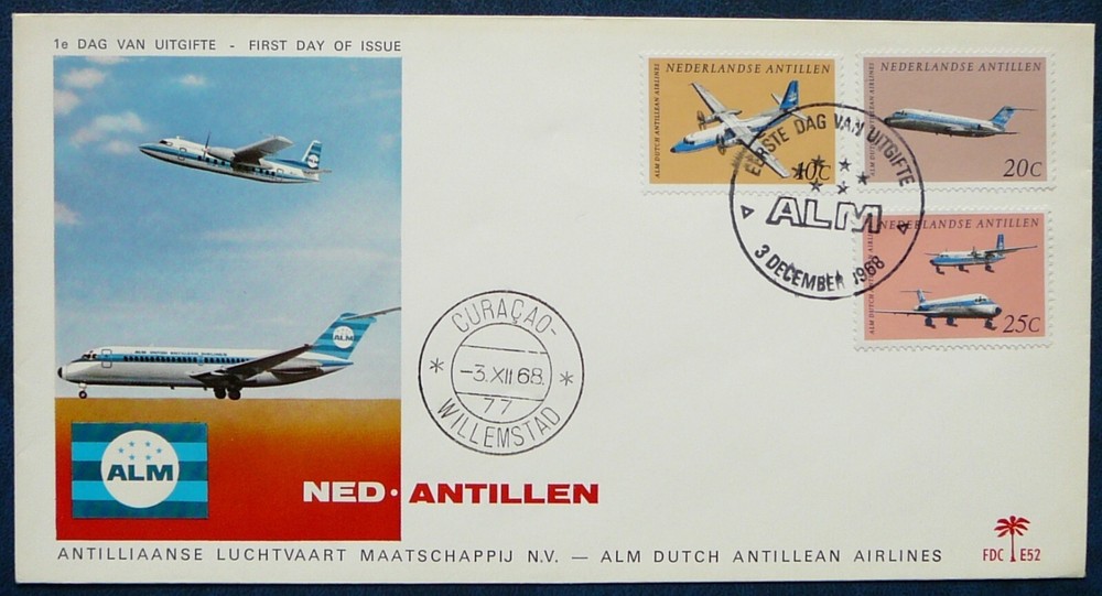 Netherlands Antilles FDC - Aviation_1968.