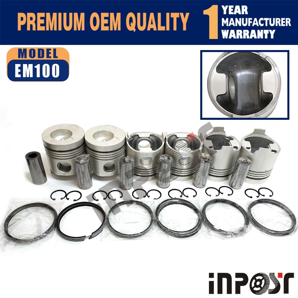 EM100 Piston + Ring Kit STD for Hino EM100 Engine