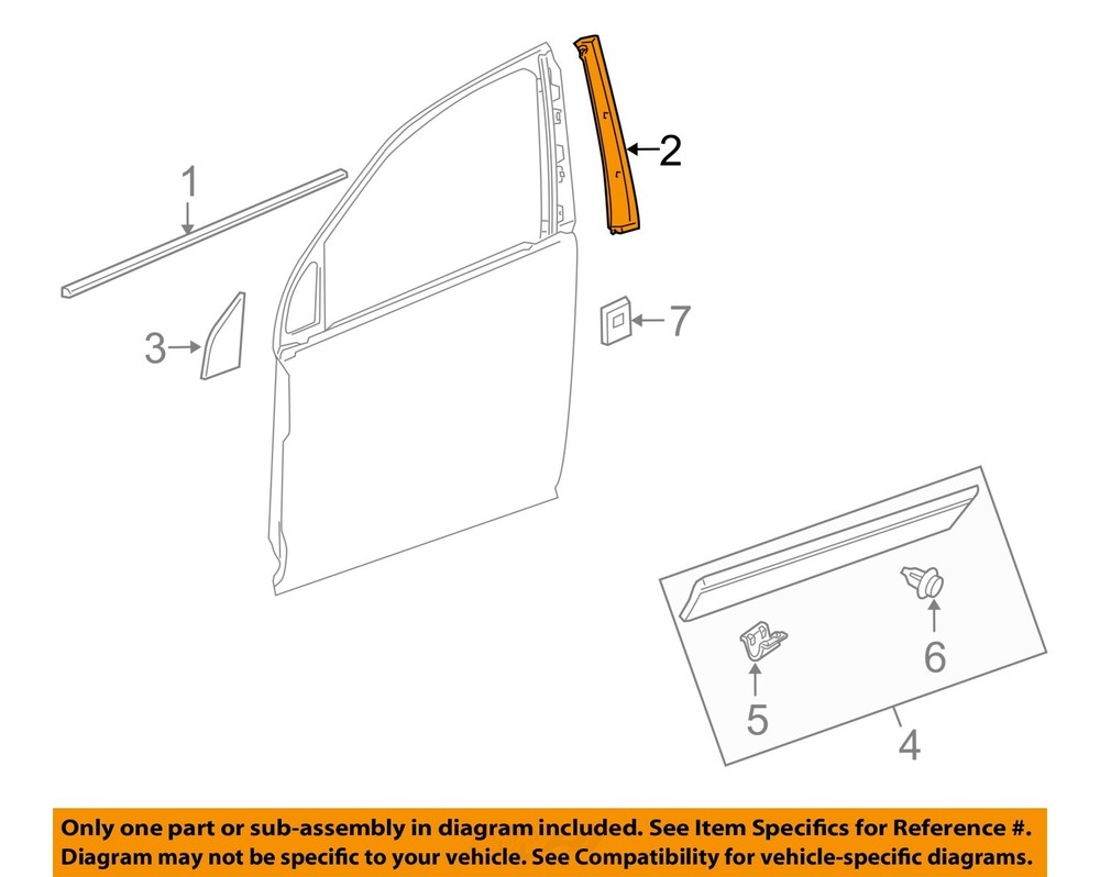 GM OEM Front Door-Applique Panel Left 95238091