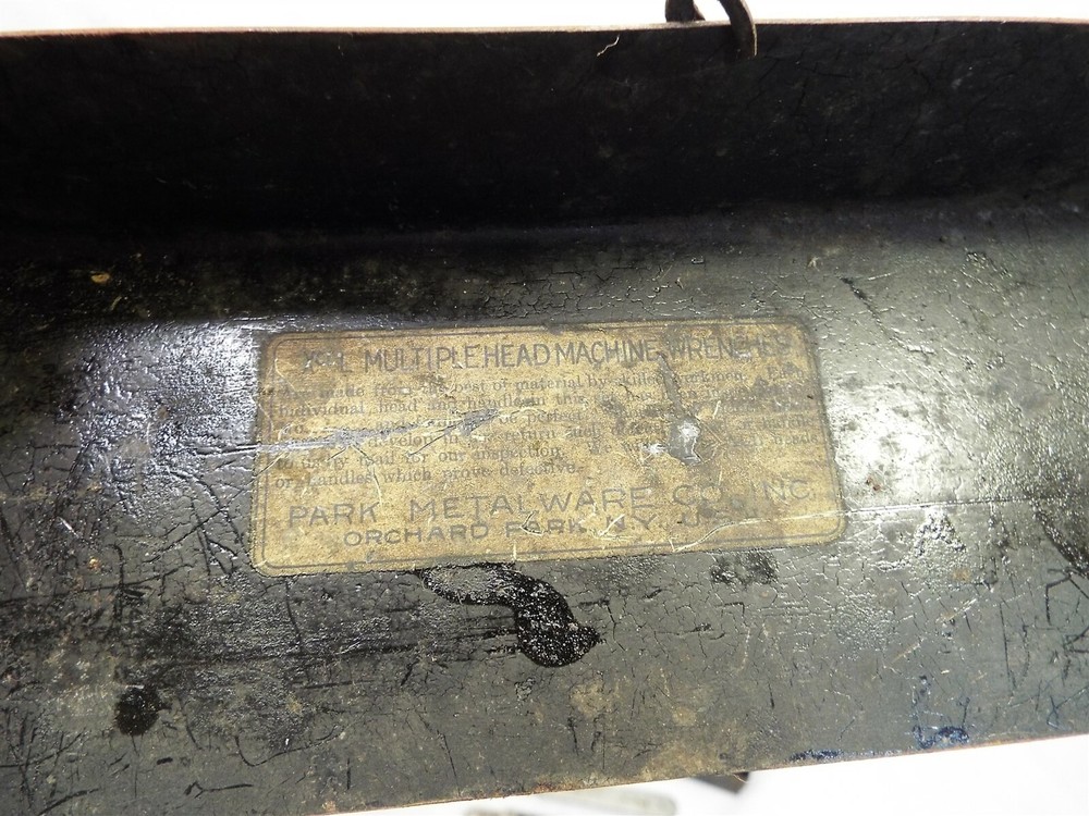 Vintage XceL Multi-Head Wrench Set 2 Handle Park Metalware Multiple Machine Box