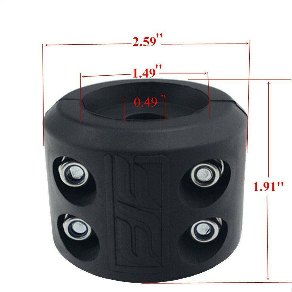 2pcs Black Winches Cable Hook Stopper Set Rubber Cushion For UTV