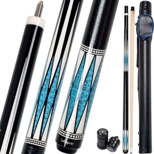 CA Pool Stick with 1X1 Hard Case,58" 20 ounce CA007+Joint Protector+Hard Case