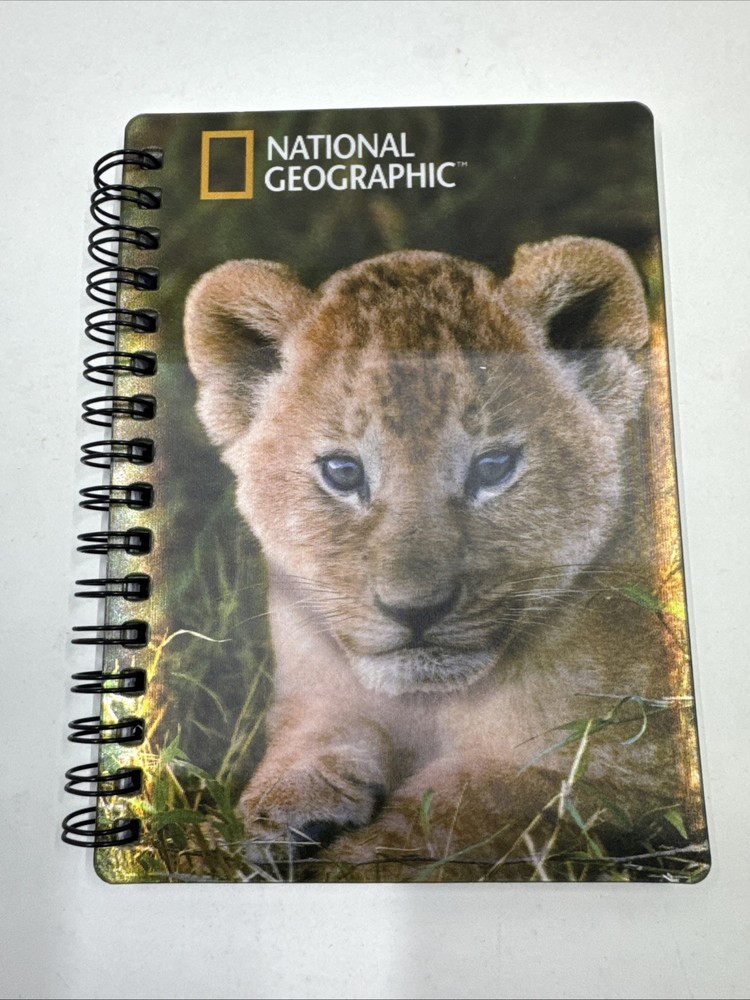 National Geographic 3D Lion Cub Spiral Notebook