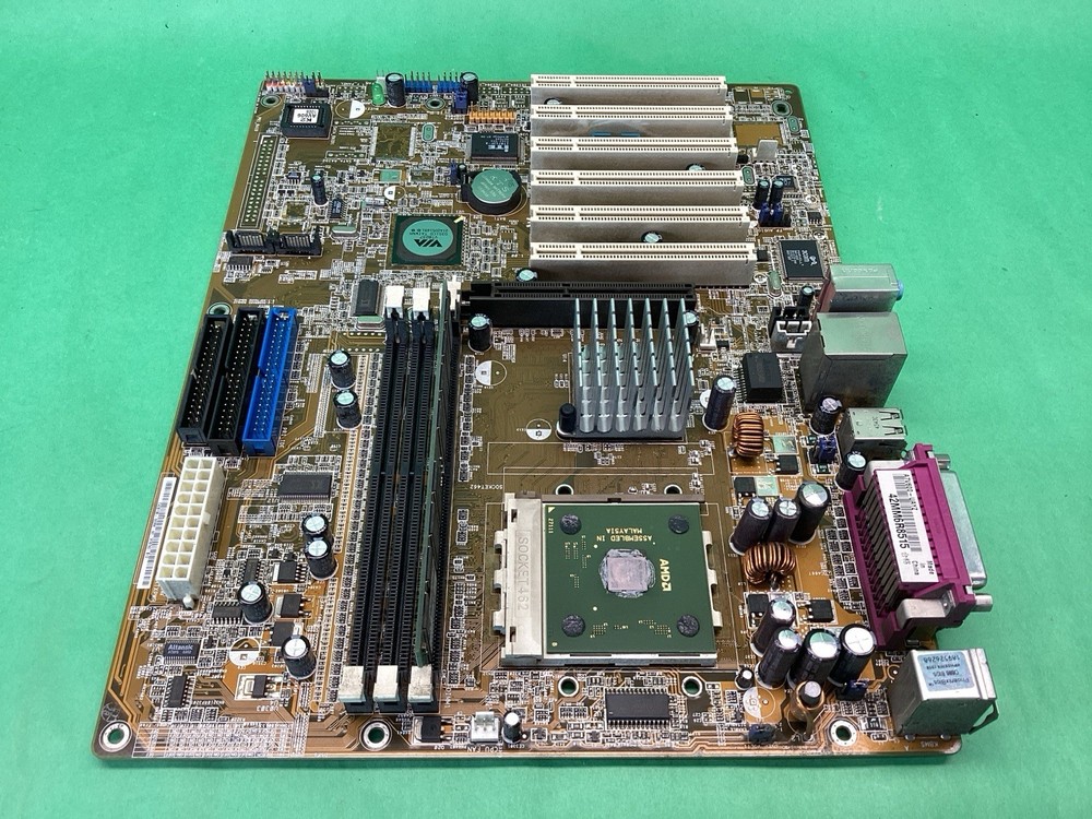 ASUS A7V600 Motherboard & AMD Athlon CPU Processor + RAM - Socket 462 - UNTESTED