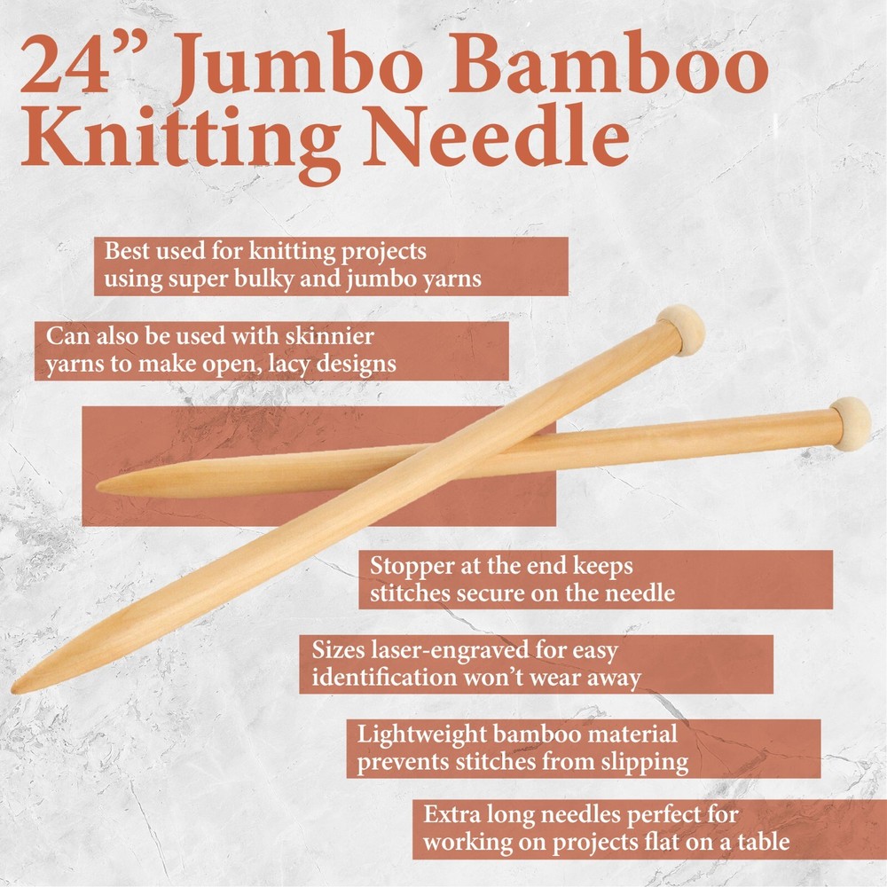 JubileeYarn Jumbo Bamboo Knitting Needles