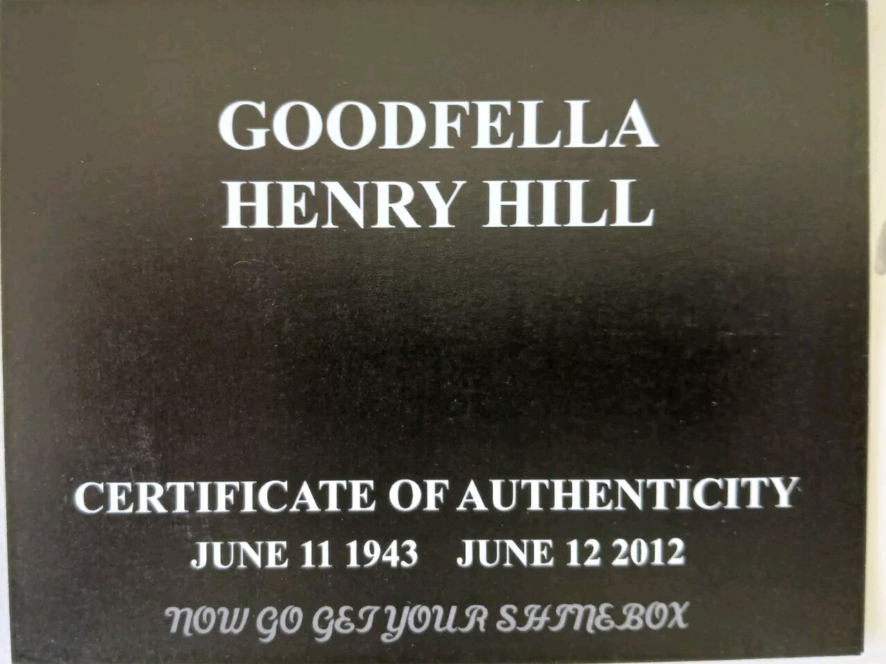 Mafia Signed Original Henry Hill Cosa Nostra Gangster Painting No More Shines!